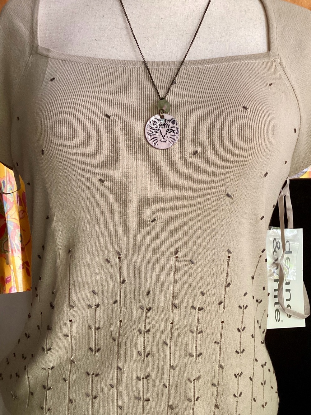 Vintage Beaded Sweater, Large